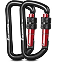 Mosquetón de bloqueo de 7-62 cm- peso de 1224 kg- mosquetón de aluminio resistente- para hamacas- columpio de yoga…